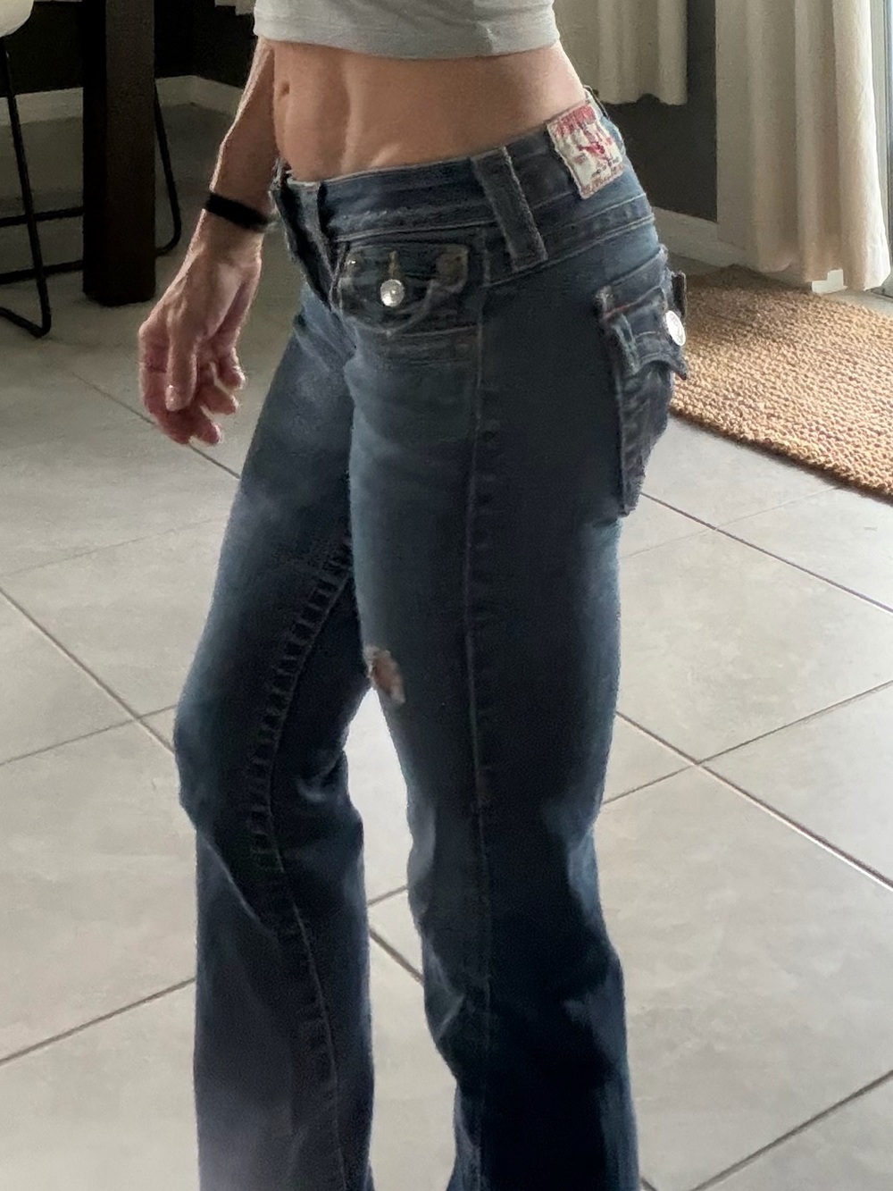 True Religion Y2K very low rise jeans size 25 - Picture 6 of 9